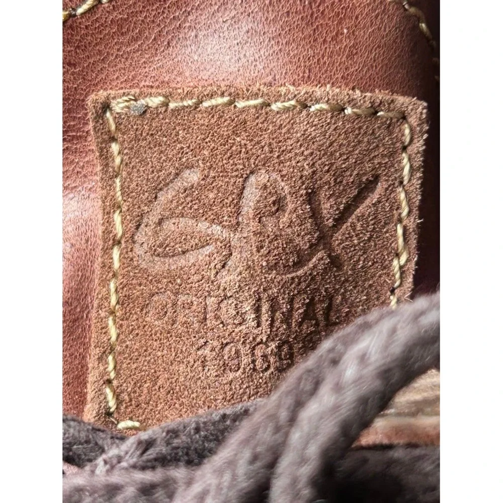 GBX Original 1969 Mens Brown‎ Leather Suede Lace Up Zip Ankle Boots Size 9M